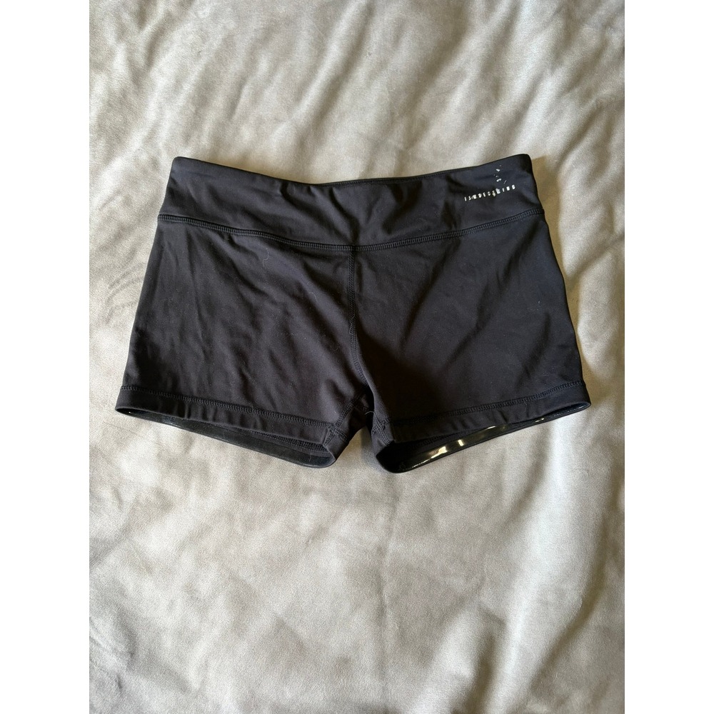 IAB MFG Black Athletic Booty Shorts Womens Size 10 Large CrossFit Workout Yoga
